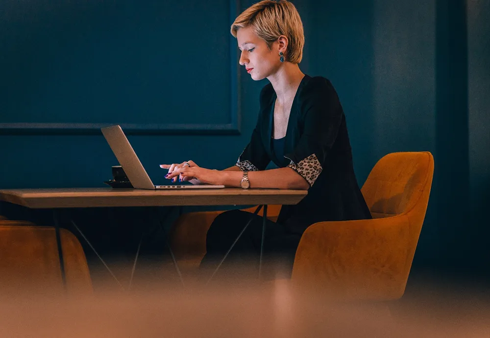 Woman lawyer with computer